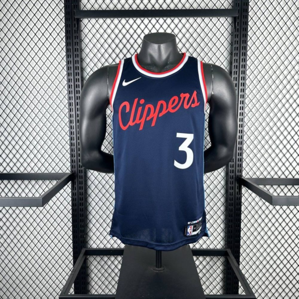 NBA Los Angeles Clippers 24/25 Round Neck dark blue Jersey PAUL#3 S-XXL