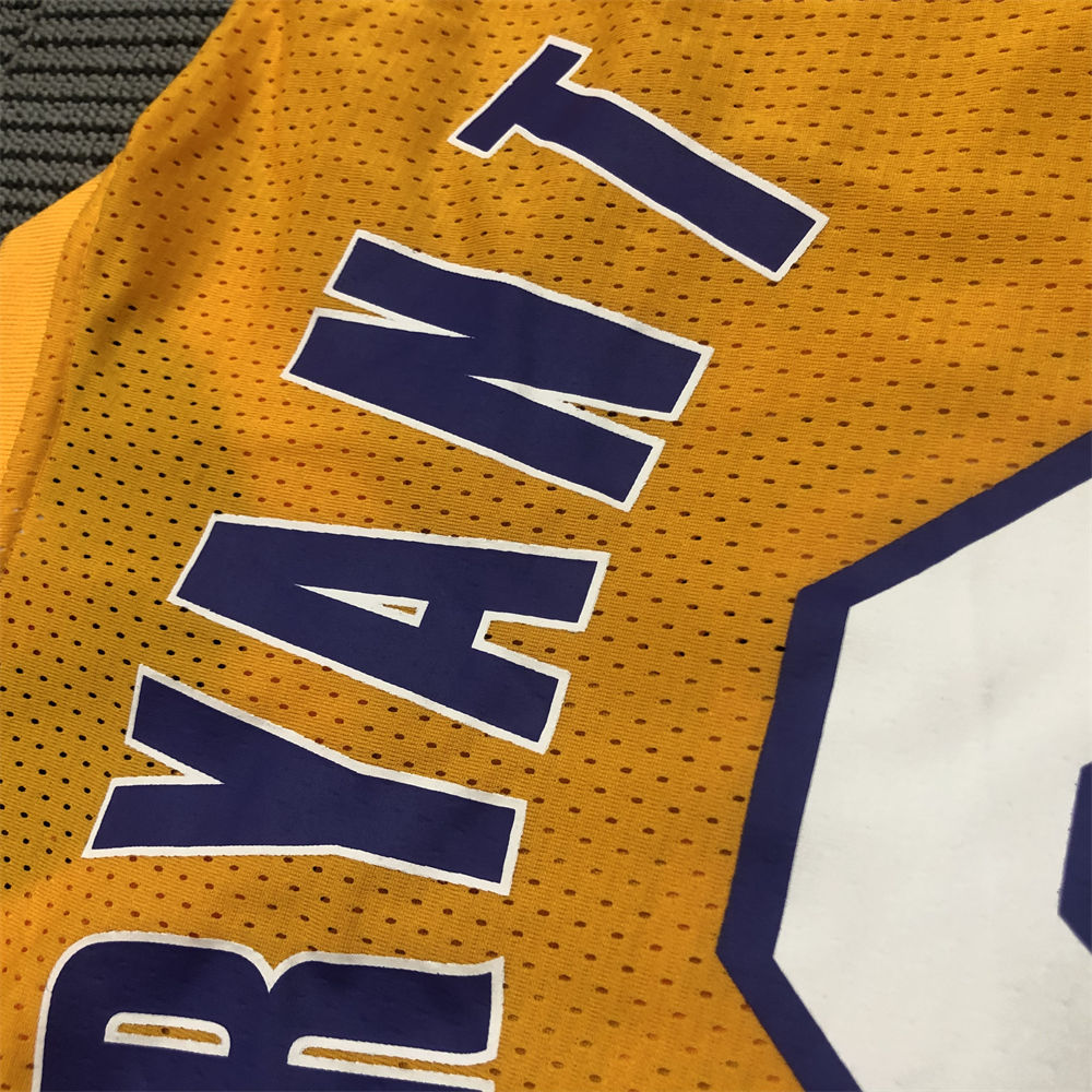 NBA Los Angeles Lakers Mitchellness Jersey Golden BRYANT#8 S-XXL