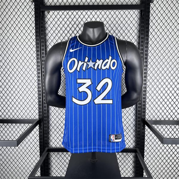 NBA Orlando Magic 2019 Retro Edition Round Neck Blue Jersey O'NEAL#32 S-XXL