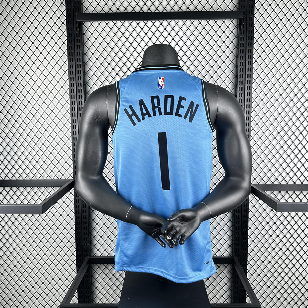 NBA Los Angeles Clippers 24/25 City Edition Round Neck Blue Jersey HARDEN#1 S-XXL