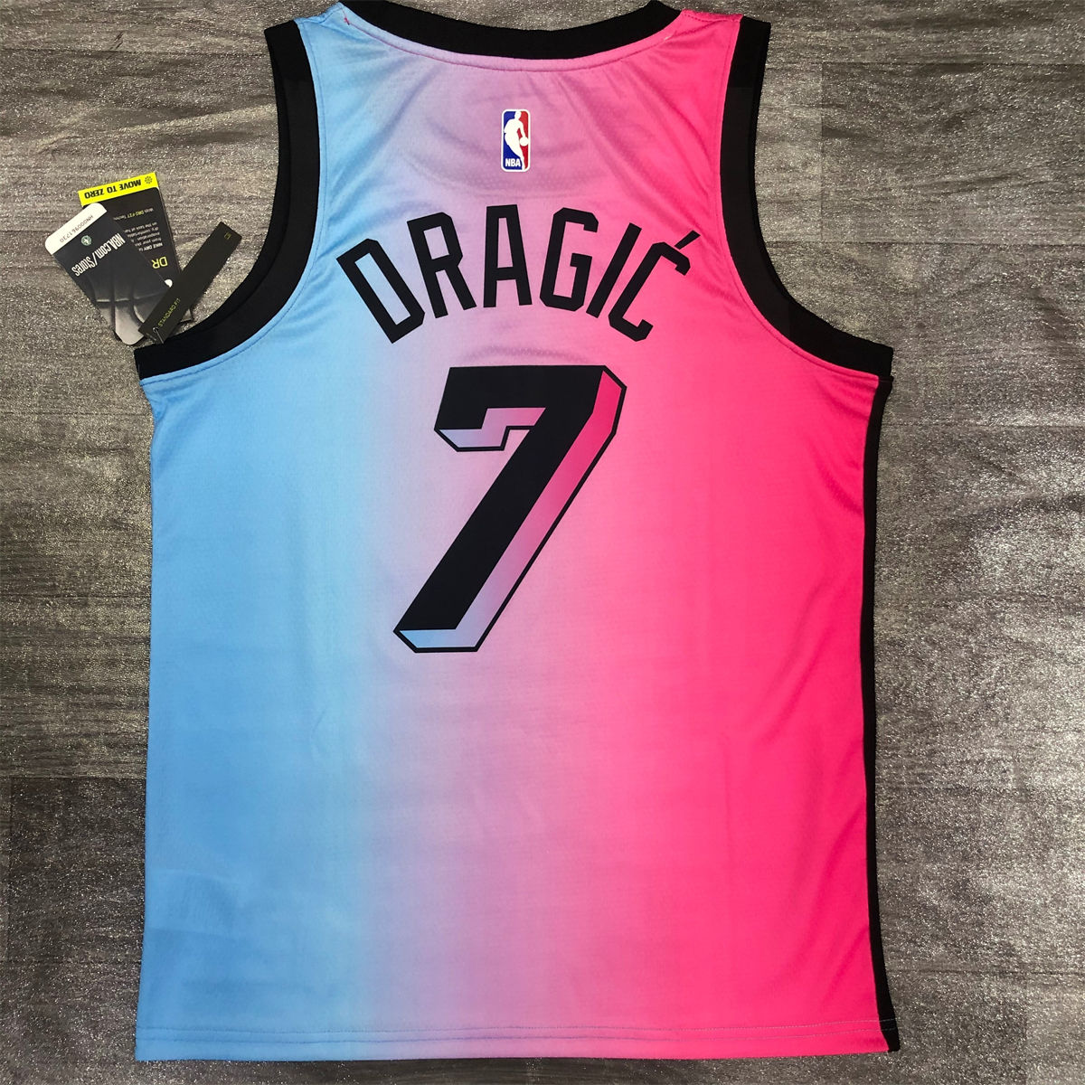 NBA Miami Hearts round neck Gradient Jersey DRAGIC#7 S-XXL