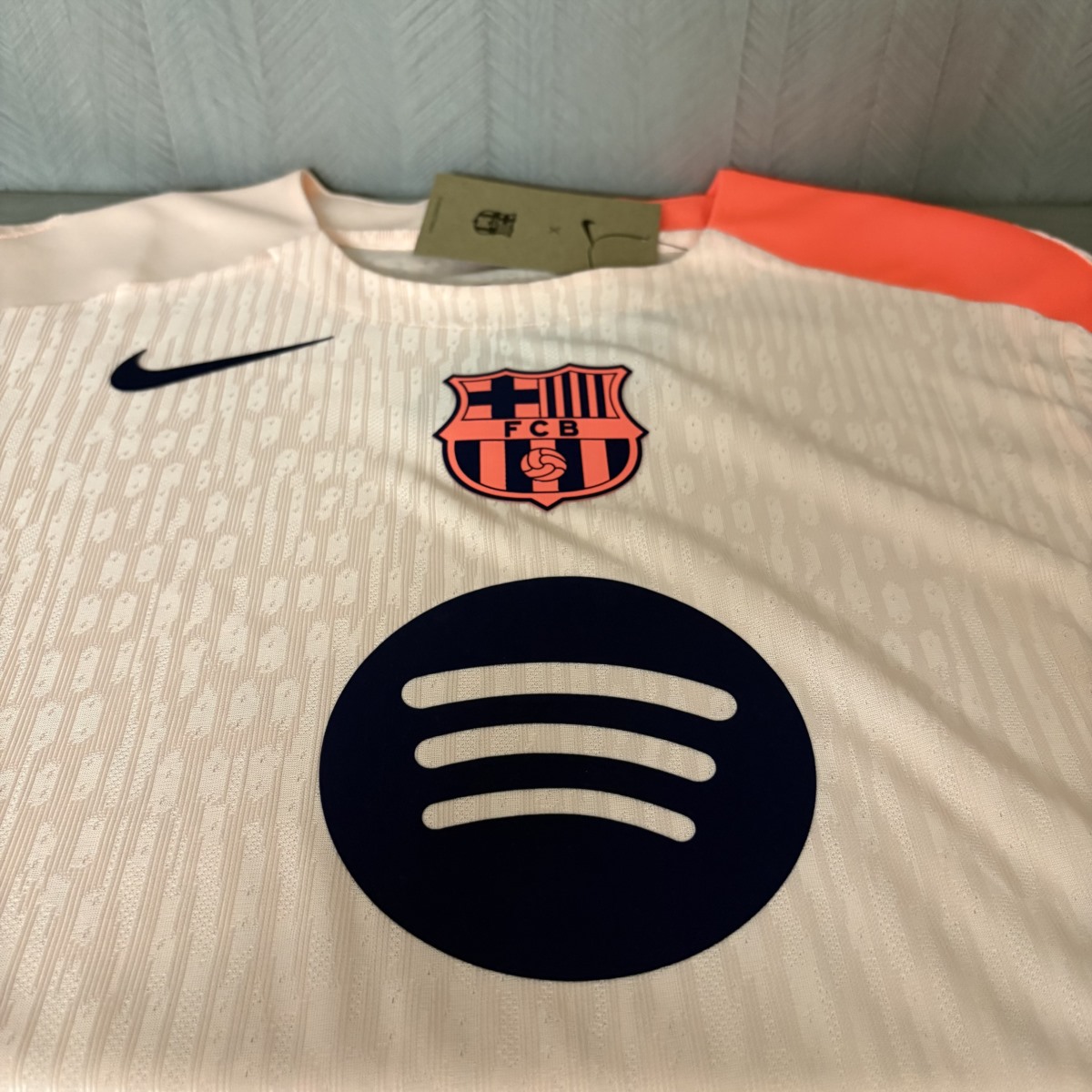 2025/26 Barcelona Pre-match Training Beige jersey Player Version