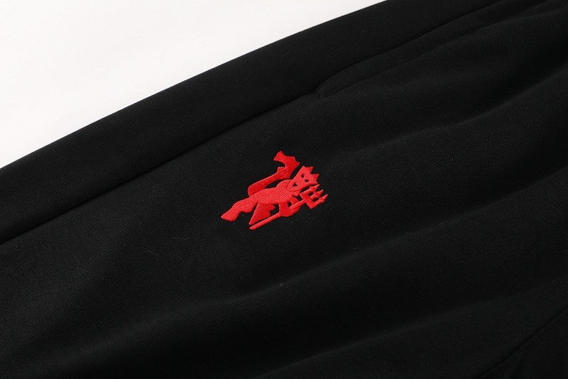 2024 Manchester United Black Hoodie Jacket Kit Set Football Team Shirt Sports Fashion
