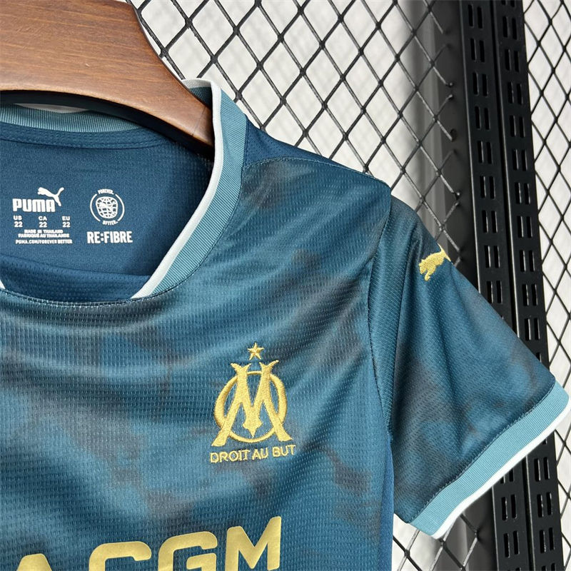 2024/25 Olympique Marseille Away jersey Kid Kits Size 16-28