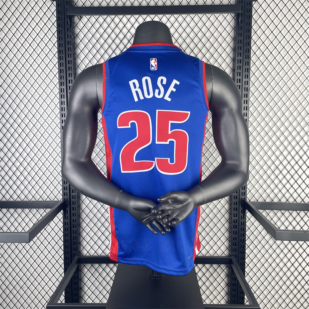 NBA Detroit Pistons 2023 ROSE#25 Swingman Blue Jersey S-XXL
