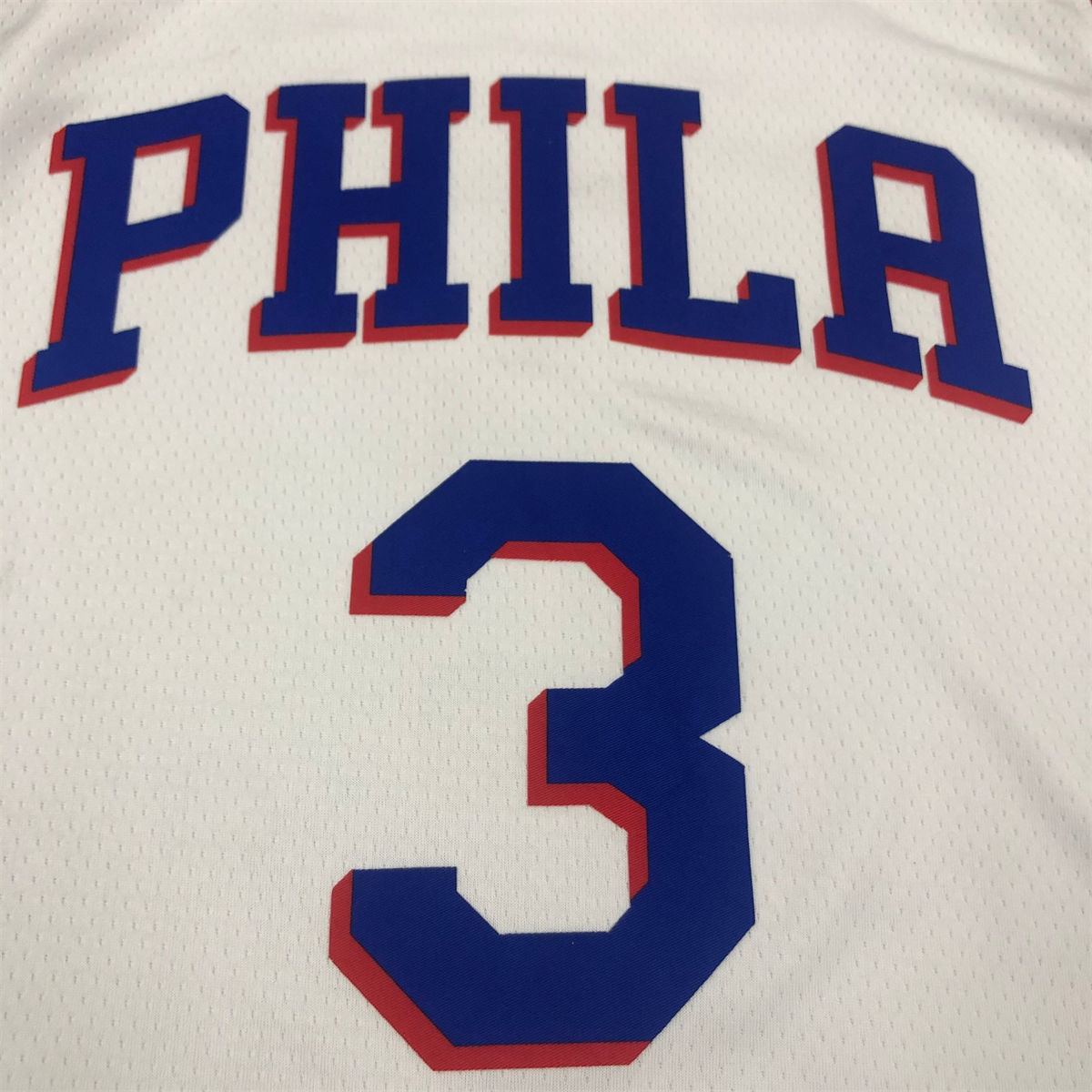 NBA Philadelphia 76ers V-Neck White Jersey IVERSON#3 S-XXL