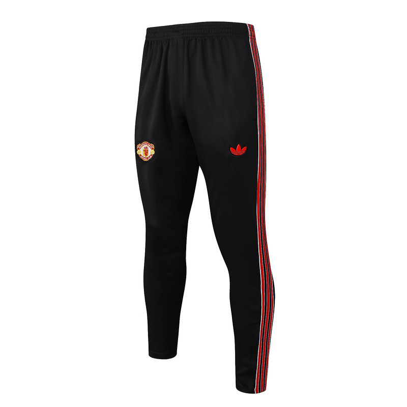 202526 Manchester United Black Long-sleeved half-pull training kit Football team kit