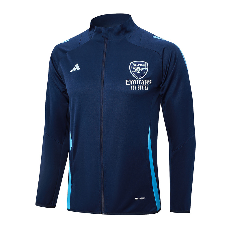 2024/25 Arsenal Royal blue Grey Jacket Training Suit Set Football Team Shirt Sports Fashion