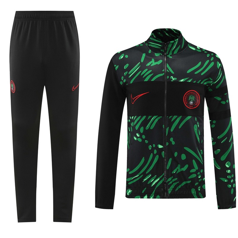 2024 Nigeria Black green Jacket Training Suit Set Football Team Shirt Sports Fashion