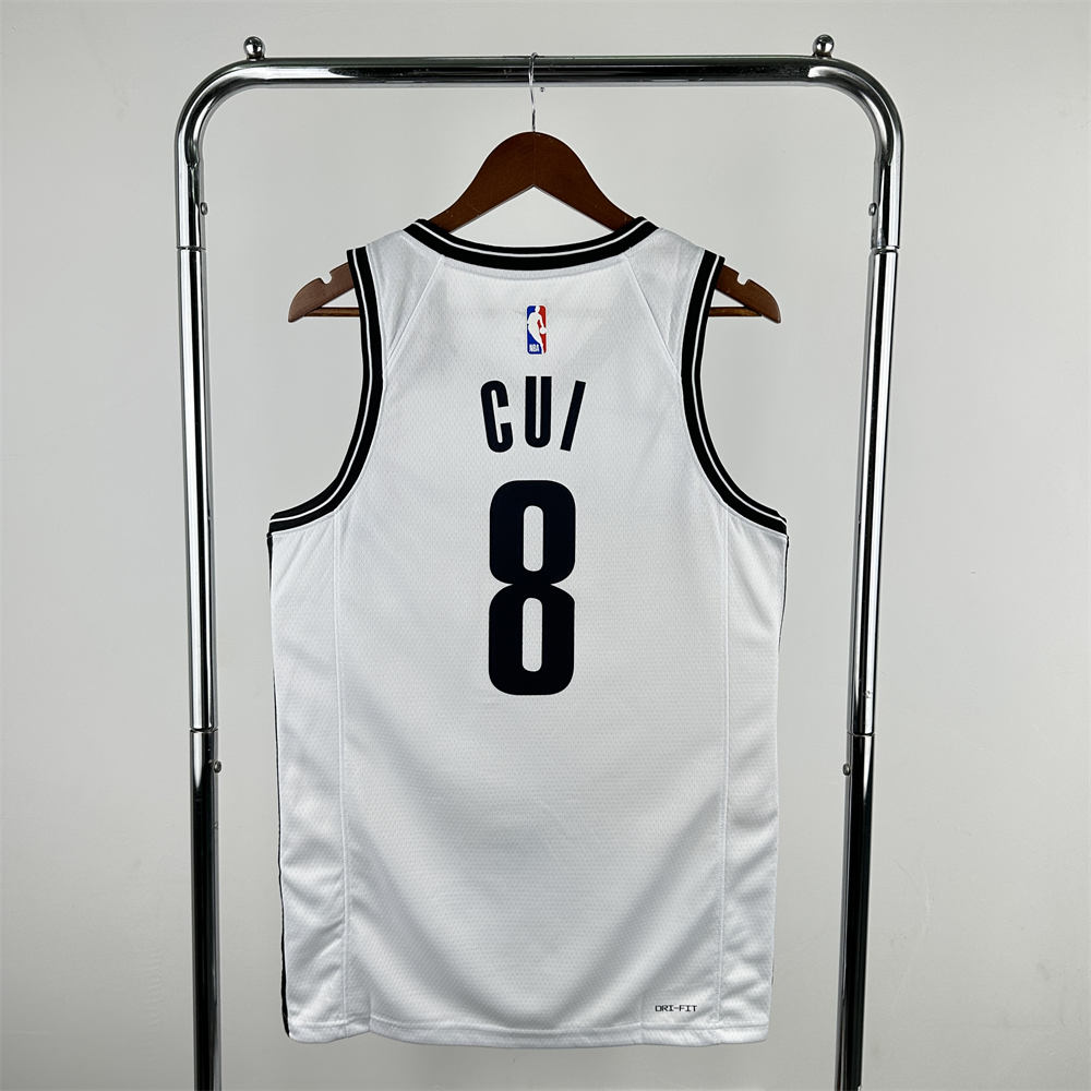 NBA Brooklyn Nets 2022/23 White Icon Edition Swingman Jersey CUI#8 S-XXL