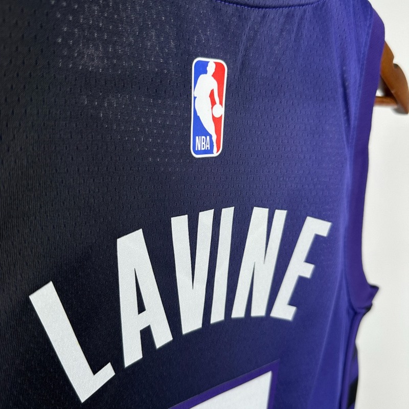 NBA Scaramento Kings 2024 V-Neck JORDAN Edition Purple jersey LAVINE#8 S-XXL