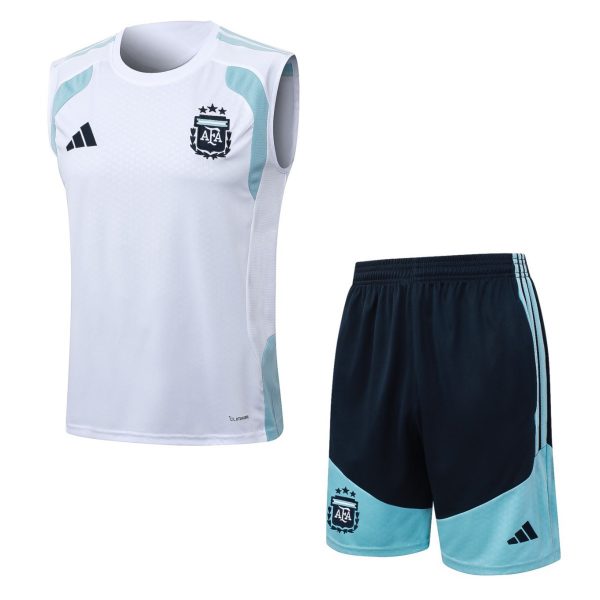 2026 Argentina White Training Set Shirt and Shorts
