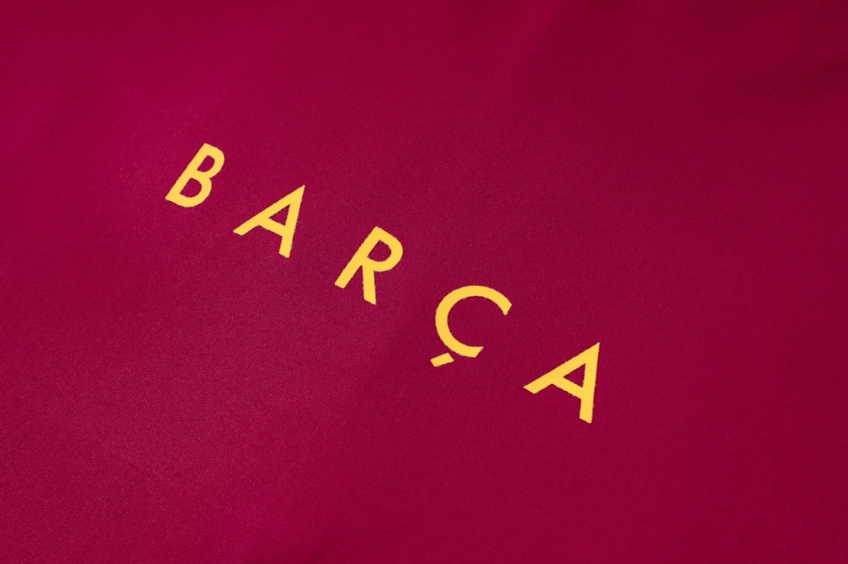 2026 Barcelona Maroon Long-sleeved half-pull training kit