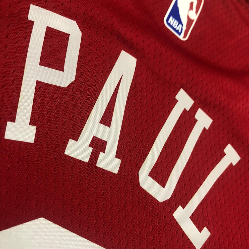 NBA Houston RocketsRound Neck Red Jersey PAUL#3 S-XXL