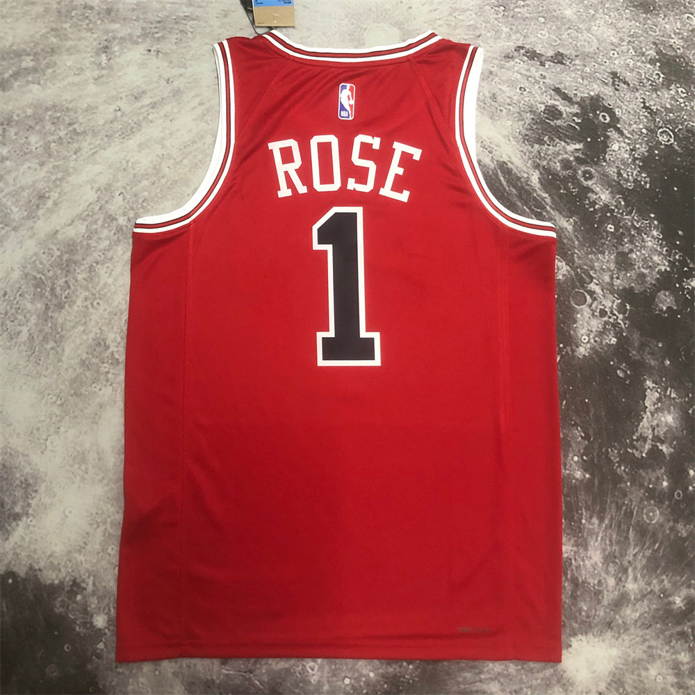 NBA Chicago Bulls ROSE#1 2022/23 Red Icon Edition Swingman Jersey S-XXL