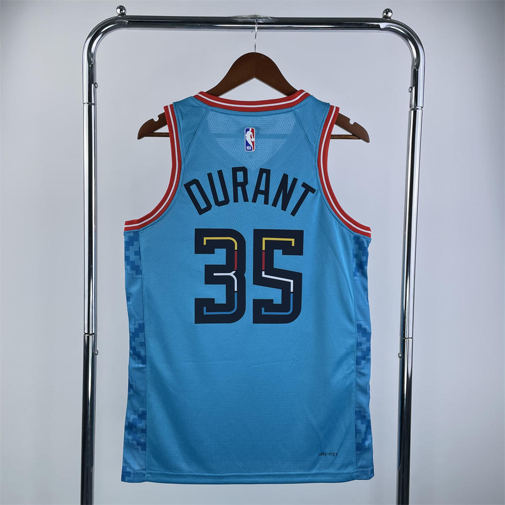 NBA Phoenix Suns V-Neck City Edition Blue jersey DURANT#35 S-XXL