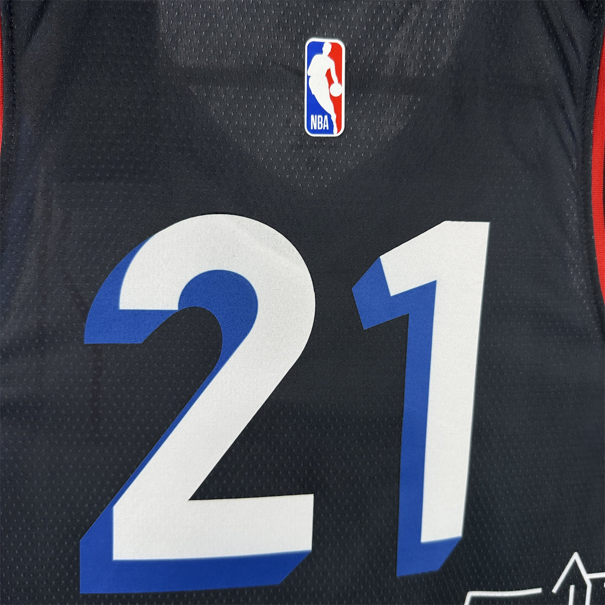 NBA Philadelphia 76ers 2021 V-Neck City Edition Black Jersey EMBIID#21 S-XXL
