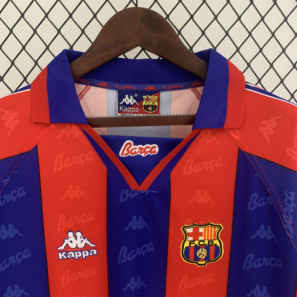 Retro Barcelona 96/97 long sleeve home jersey Fan Version
