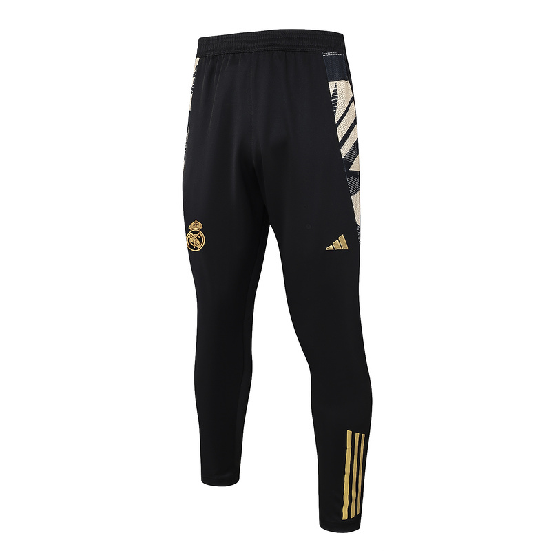 24/25 Real Madrid Black Long-sleeved half-pull training kit Football team kit