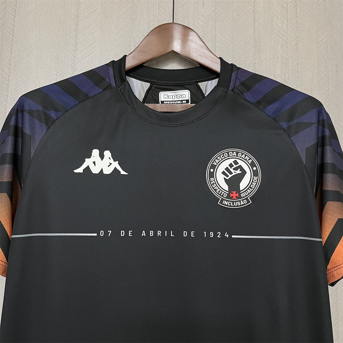 2024/25 Vasco Da Gama Kappa Warm-up Black jersey Fan Version