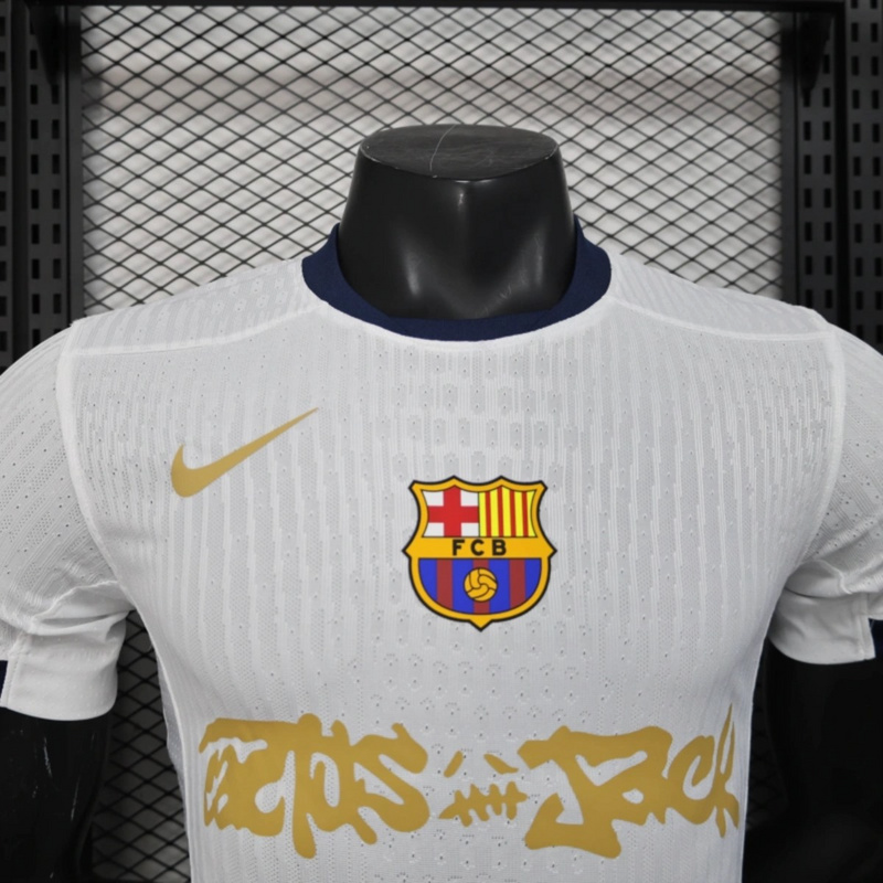 2024/25 Barcelona x Travis Scout Special Edition White jersey Player Version