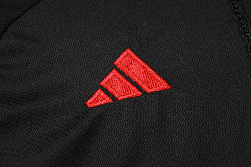 24/25 Manchester United Black Long-sleeved half-pull training kit Football team kit