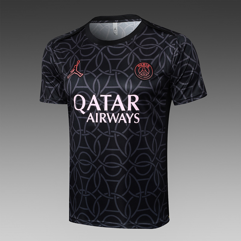 24/25 Paris Black Training Set Shirt and Shorts