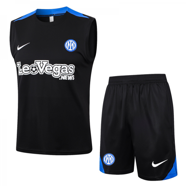 24/25 Inter Milan Black Training Set Shirt and Shorts