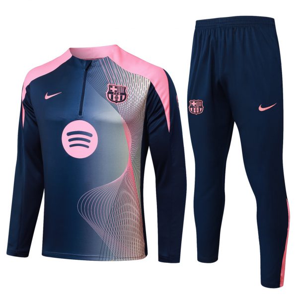 202526 Barcelona royal blue Long-sleeved half-pull training kit Football team kit