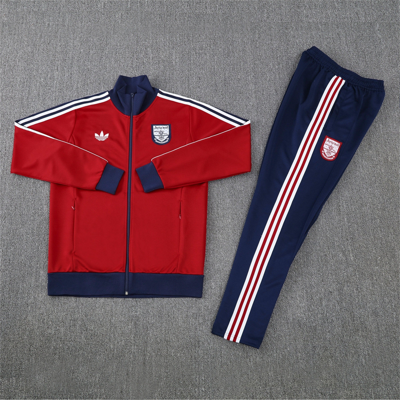 2024 Arsenal purplish red Jacket Training Suit Set Football Team Shirt Sports Fashion