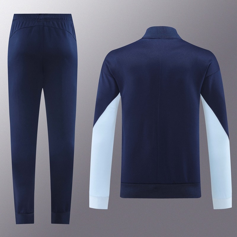 2024  France Royal Blue Jacket Training Suit Set Football Team Shirt Sports Fashion
