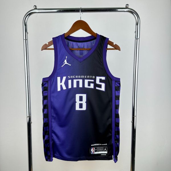 NBA Scaramento Kings 2024 V-Neck JORDAN Edition Purple jersey LAVINE#8 S-XXL