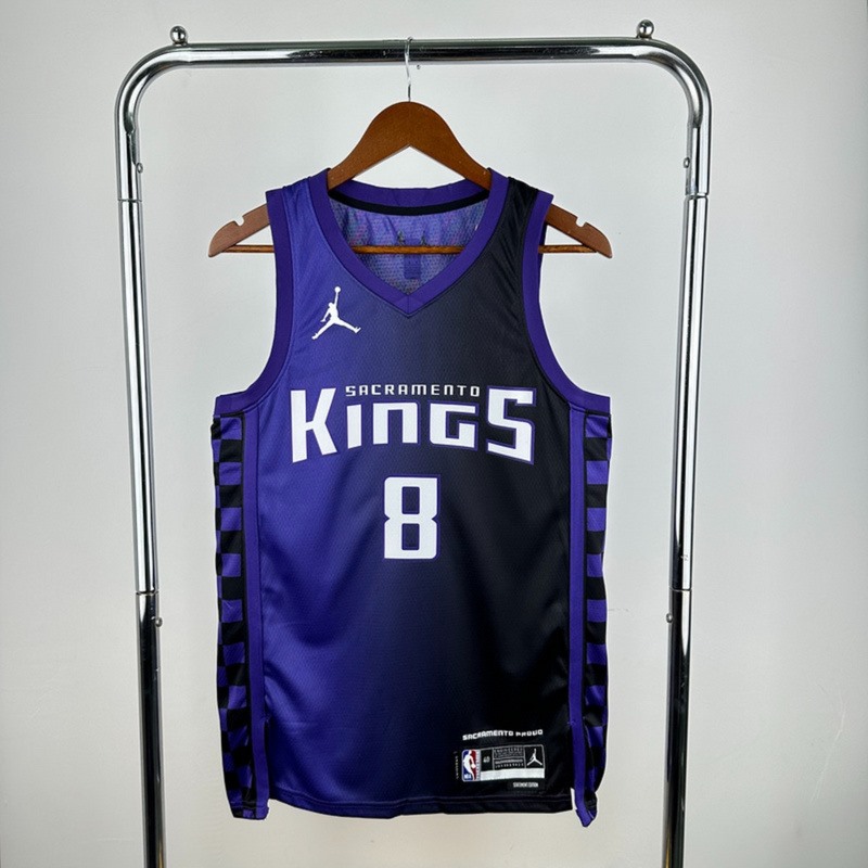 NBA Scaramento Kings 2024 V-Neck JORDAN Edition Purple jersey LAVINE#8 S-XXL