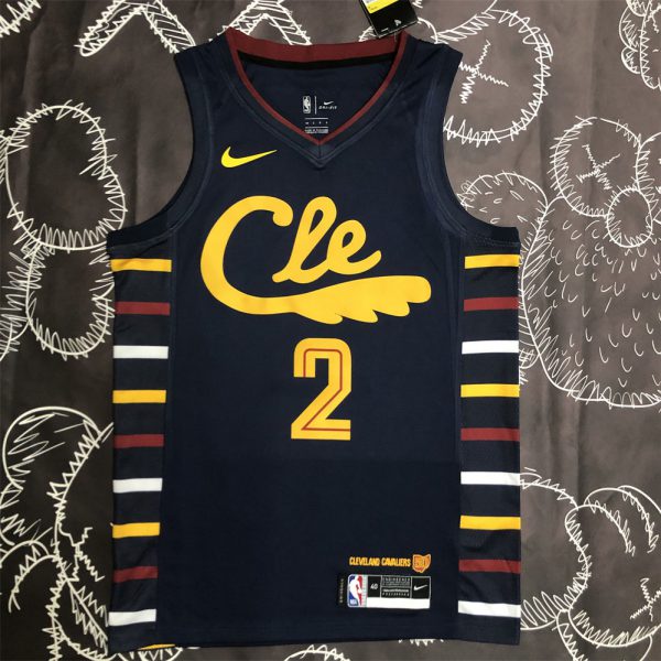 NBA Cleverland Cavaliers V-Neck Black jersey IRVING#2 S-XXL