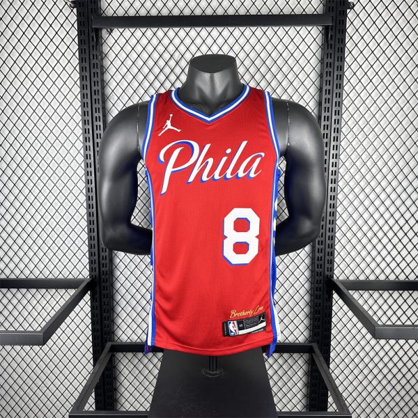 NBA Philadelphia 76ers GEORGE#8 2022/23 Jordan Brand Red Statement Edition Swingman Jersey S-XXL