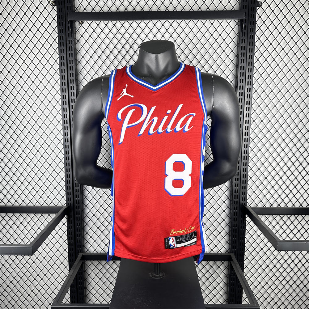 NBA Philadelphia 76ers GEORGE#8 2022/23 Jordan Brand Red Statement Edition Swingman Jersey S-XXL