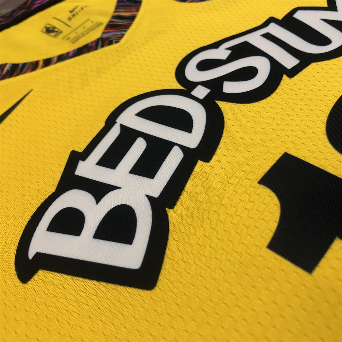 NBA Brooklyn Nets V-Neck Yellow Jersey HARRIS#12 S-XXL
