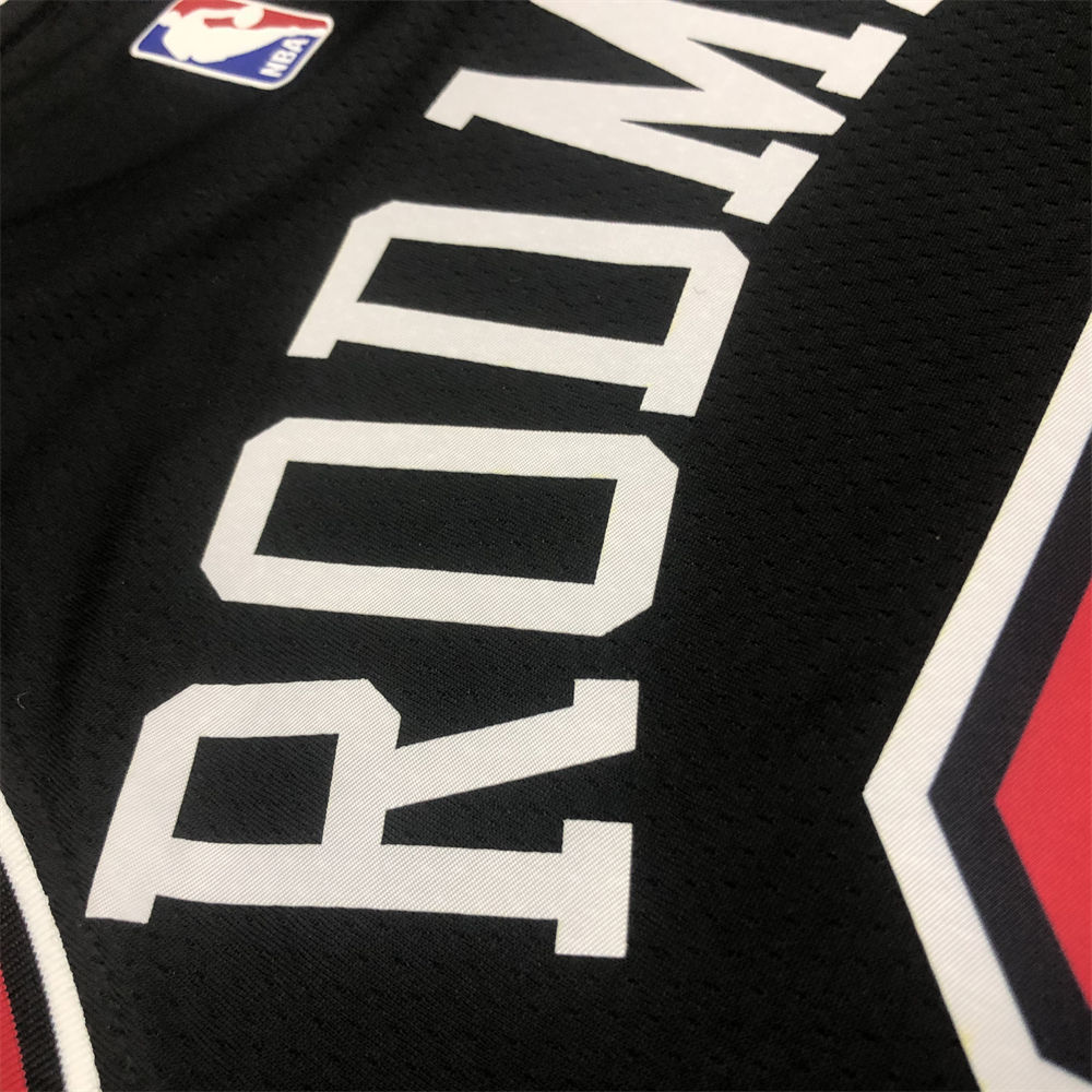 NBA Chicago Bulls Round Neck Black Jersey RODMAN#91 S-XXL