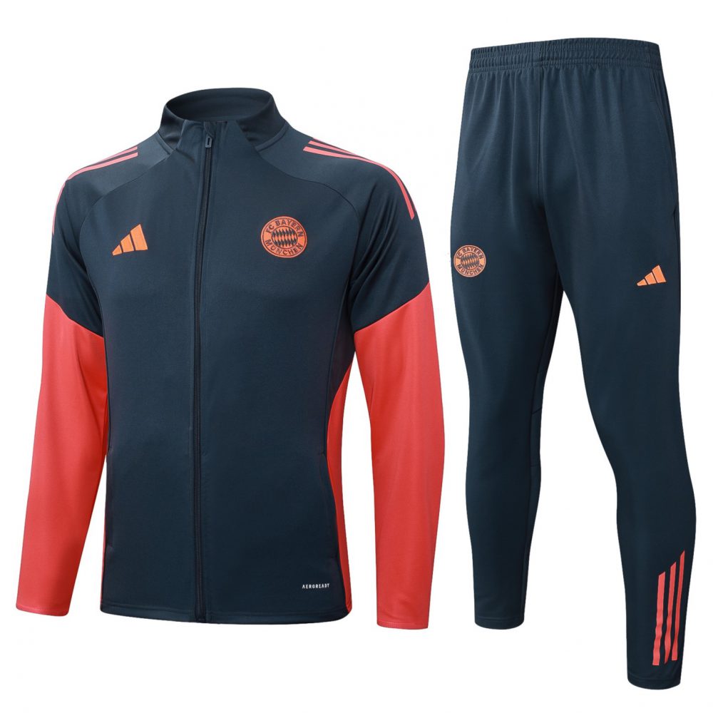 2025/26 Bayern Munich dark gray Jacket Training Suit Set Football Team Shirt Sports Fashion