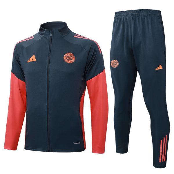 2025/26 Bayern Munich dark gray Jacket Training Suit Set Football Team Shirt Sports Fashion