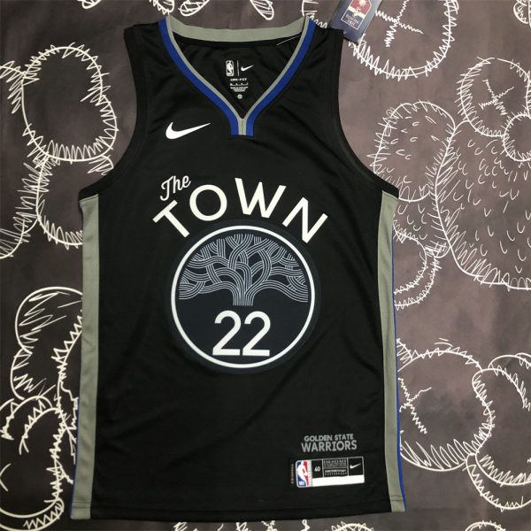 NBA Golden State Warriors V-Neck Black Jersey WIGGINS#20 S-XXL