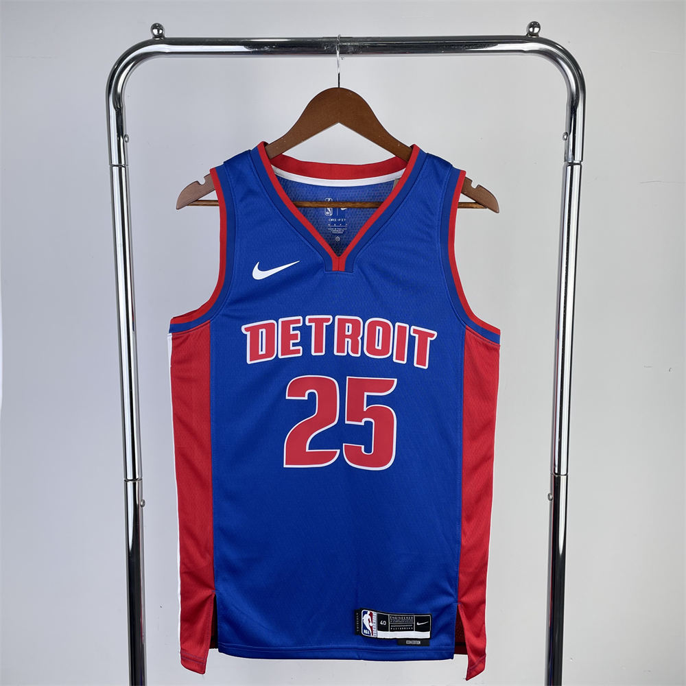 NBA Detroit Pistons 2023 ROSE#25 Swingman Blue Jersey S-XXL