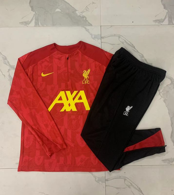 24/25 Liverpool Red Long-sleeved half-pull training kit Football team kit