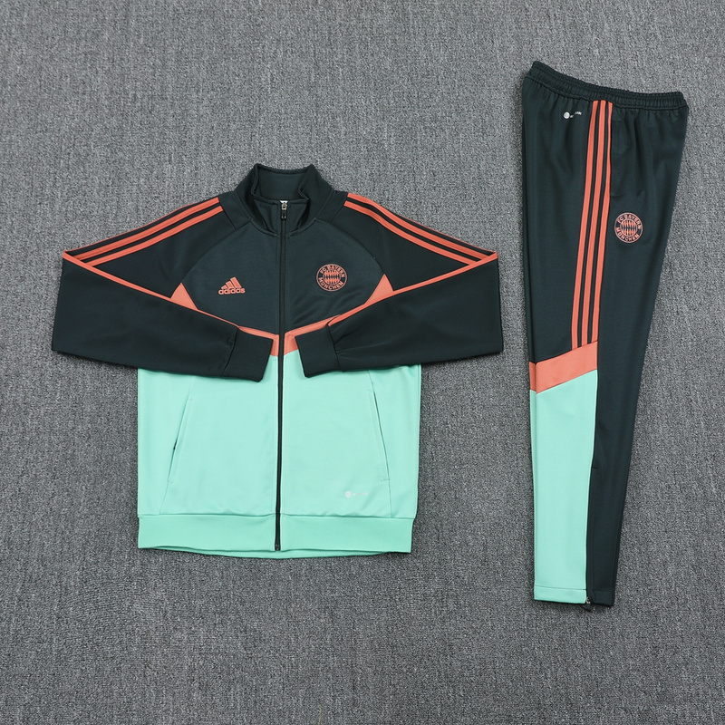 2024 Bayern Munich Black Green Jacket Training Suit Set Football Team Shirt Sports Fashion