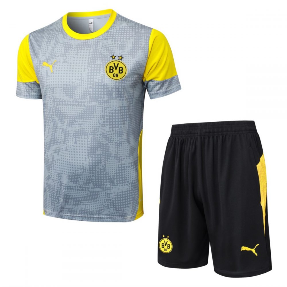 2026 Dortmund Light gray Training Set Shirt and Shorts