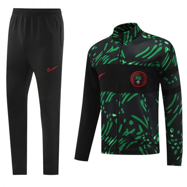 2024 Nigeria Black green Jacket Training Suit Set Football Team Shirt Sports Fashion