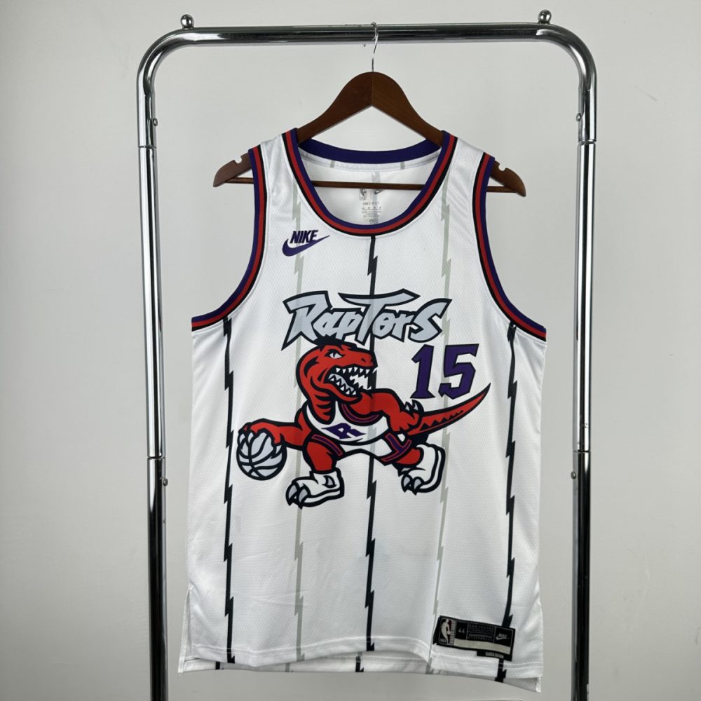 NBA Toronto Raptors Round Neck White CARTER#15 jersey S-XXL