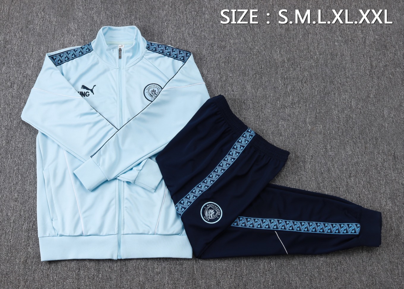 2026 Manchester City Light blue Jacket Training Suit Set
