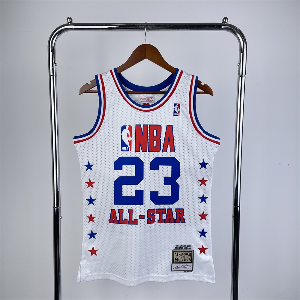 NBA Retro 2003 All-Star White Jersey JORDAN#23 S-XXL