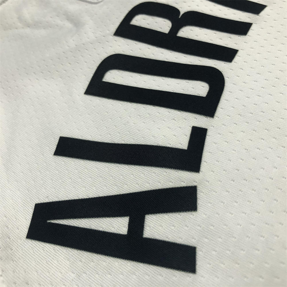 NBA Brooklyn Nets V-Neck White 75th anniversary Jersey ALDRIDGE#21 S-XXL